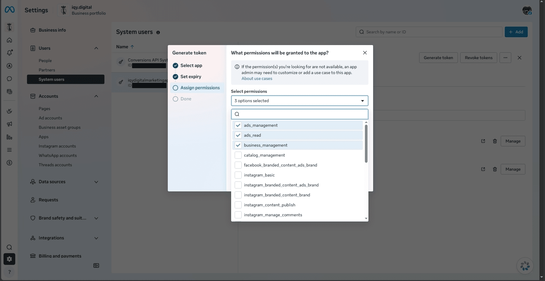 Meta Business Suite Systems Users
